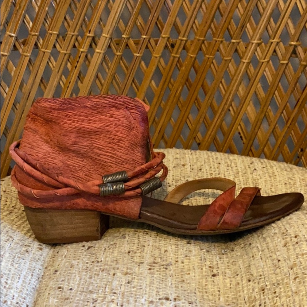 A.S.98 Free People Metal and Leather Sandals